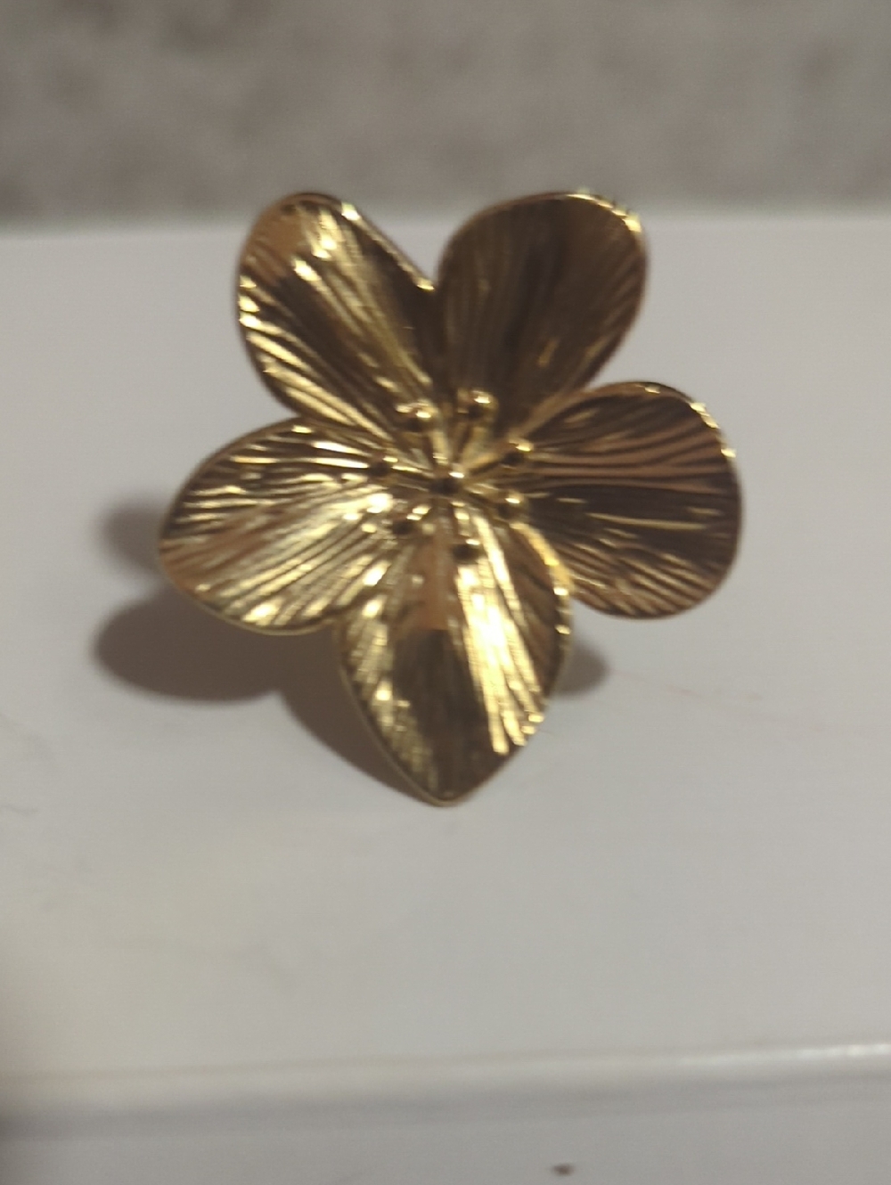 Gold Floral Statement Ring - Women Jewelry